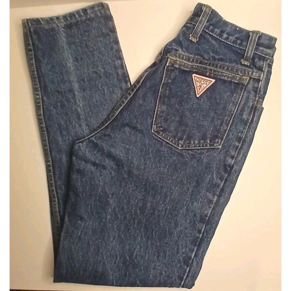 Vtg 80s GUESS Georges Marciano 1050 Jeans Sz 30 (Fits 26/27) Acid Wash High Rise